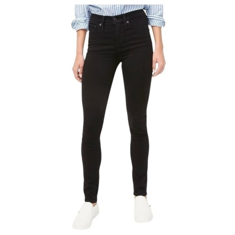J.Crew Curvy Toothpick Jeans H8238 Black Size 29 | High-Rise Skinny High Waisted